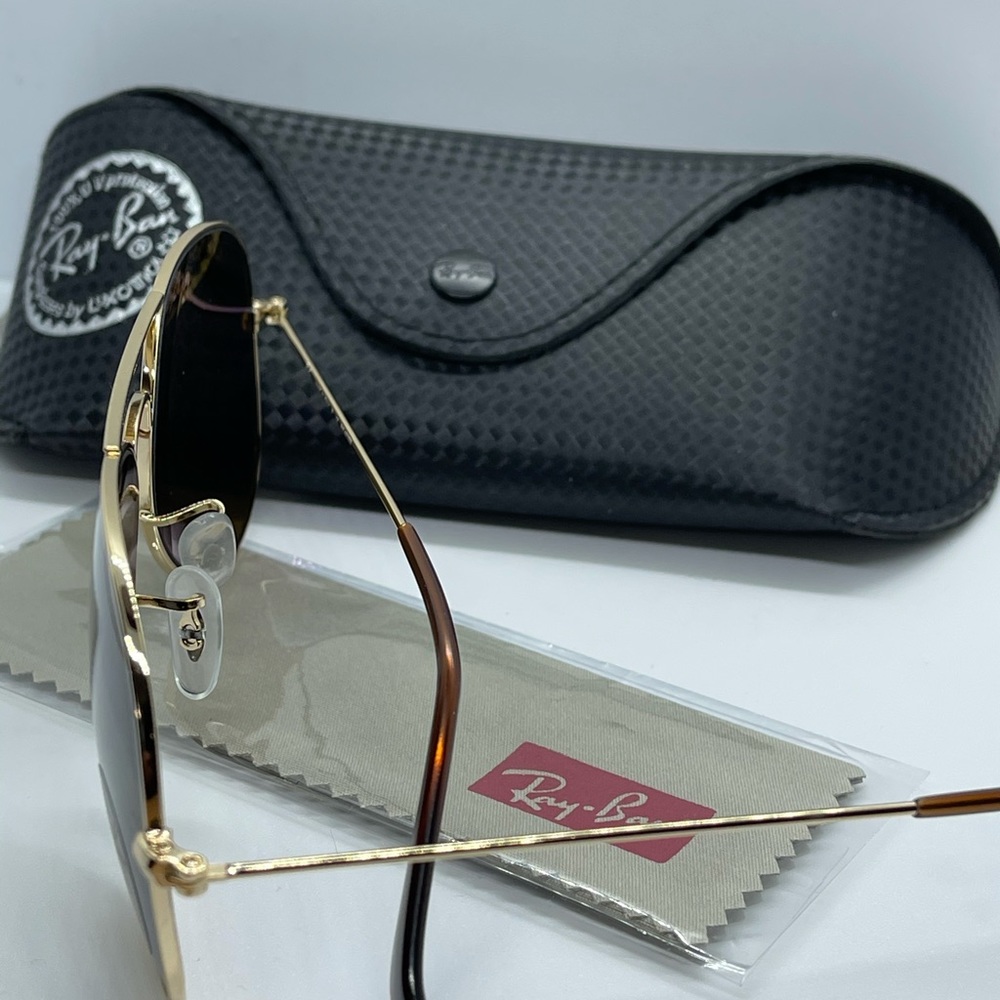 New Rayban Aviator Polarized 3025 Gold/Brown Polar - Picture 5 of 10